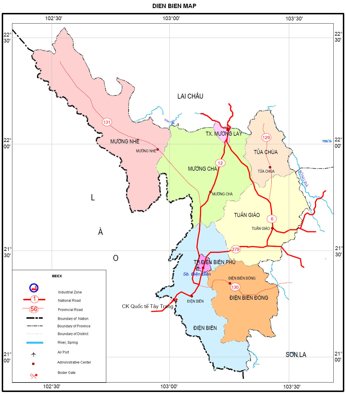 Dien Bien Phu map