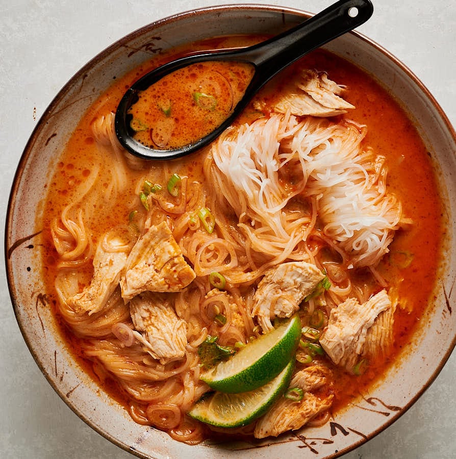 For the best street food in Southeast Asia, try tom kha gai!