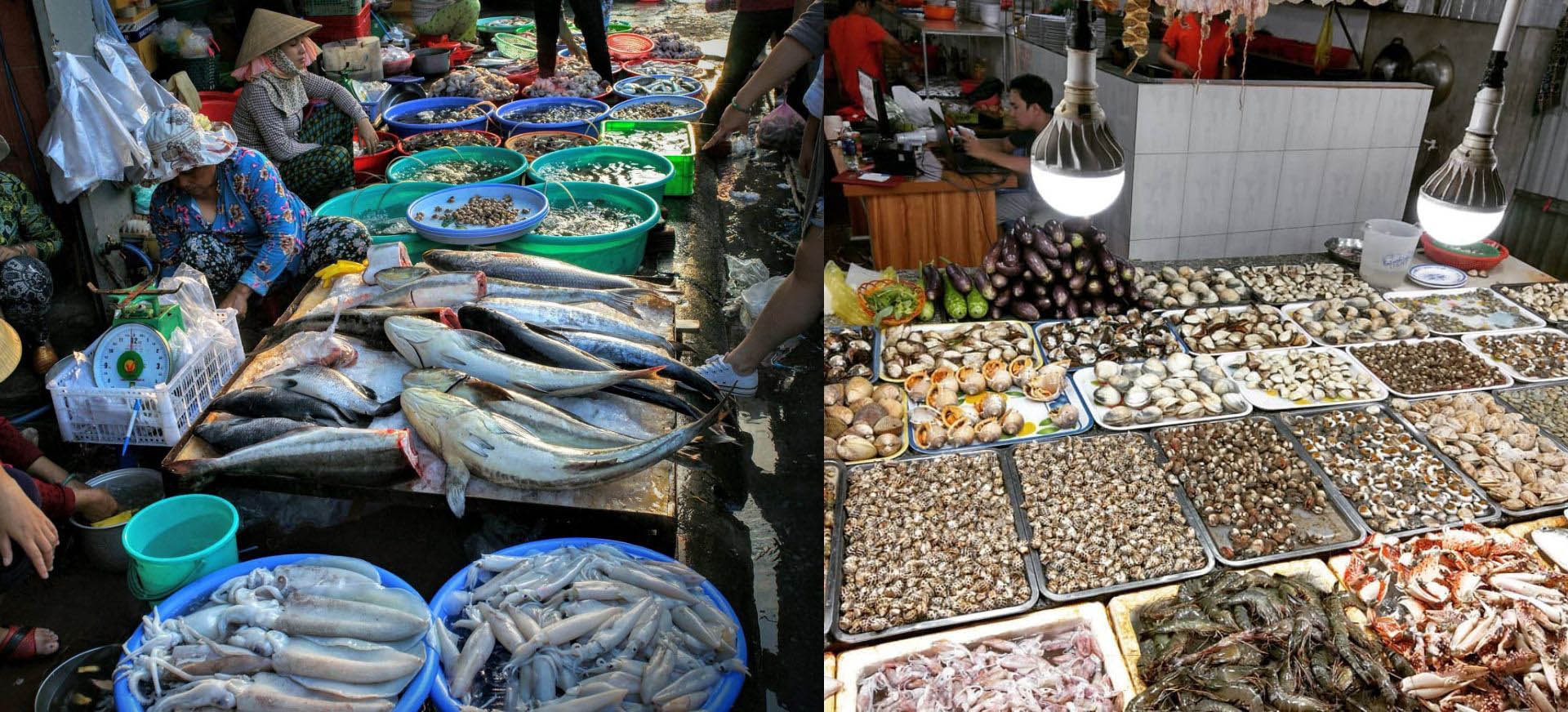 Fresh seafood is the centerpiece of Vung Tau