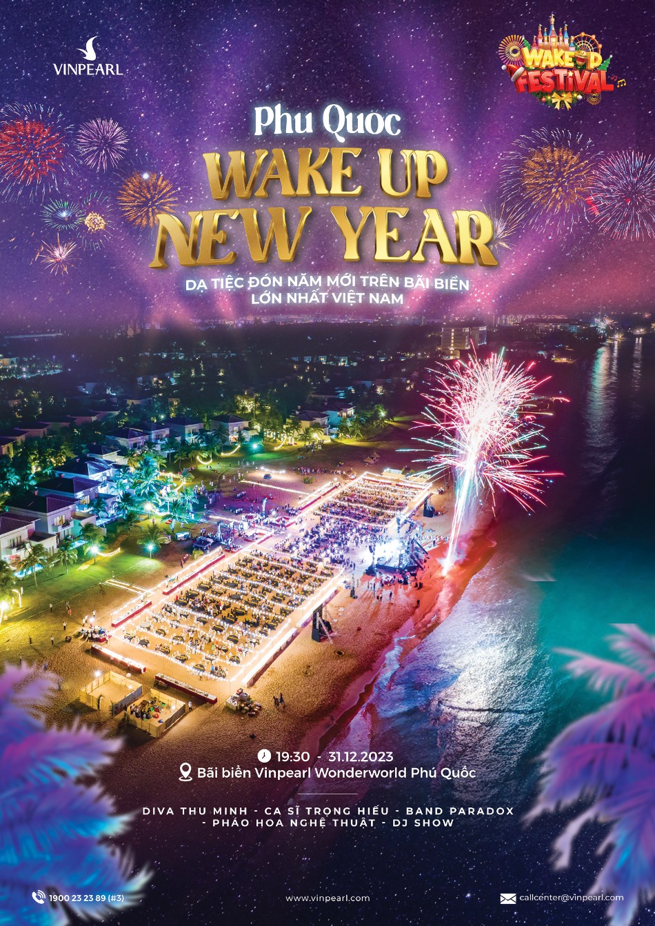 Wake Up New Year Countdown Party - Dạ tiệc đón năm mới trên biển lớn nhất Việt Nam
