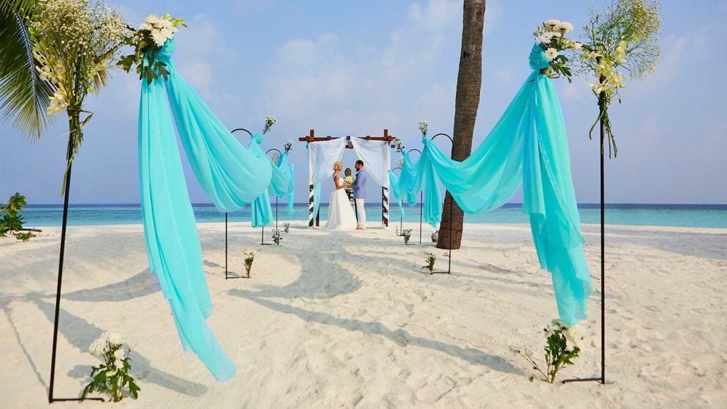 Maldives is one of the sweetest destination wedding locations