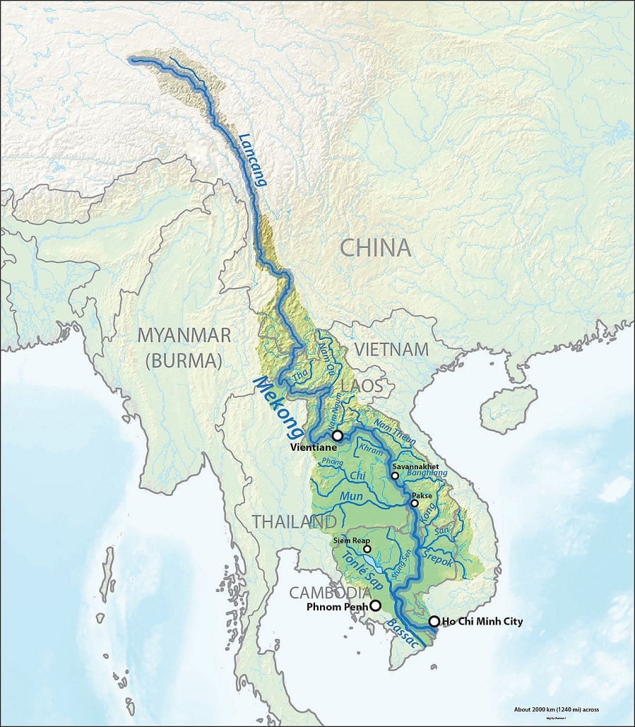 Mekong River map