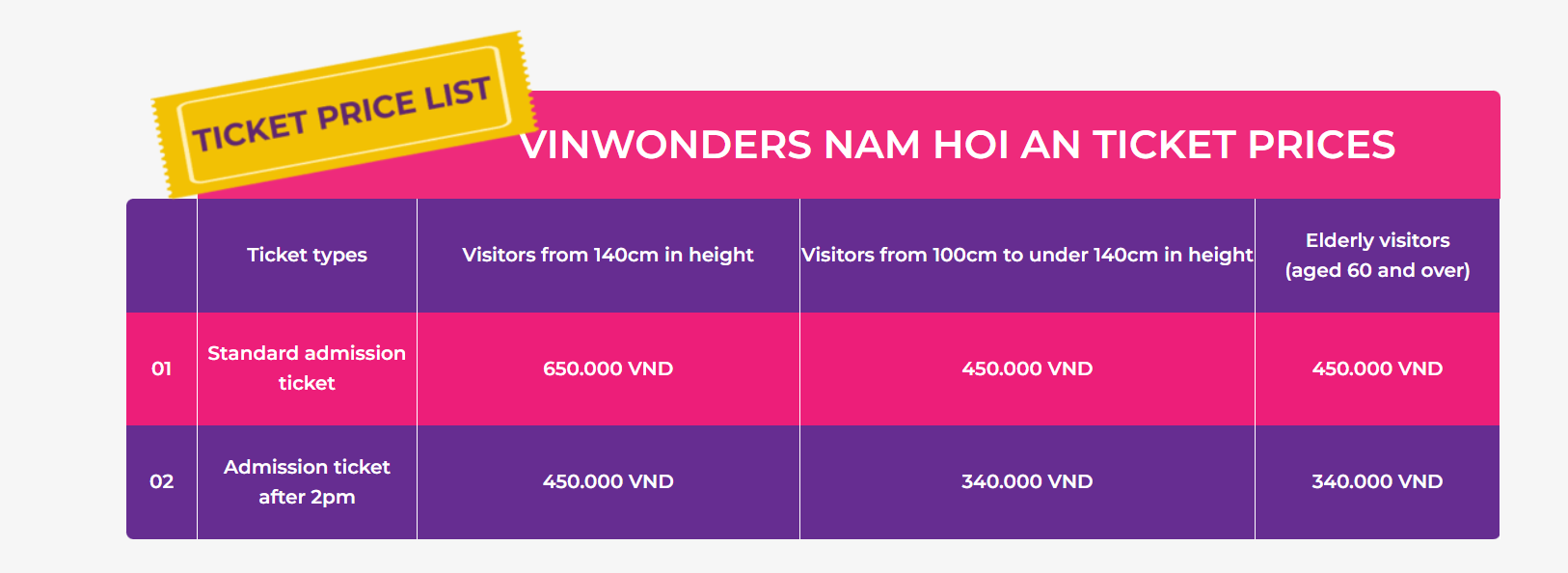 VinWonders Nam Hoi An ticket
