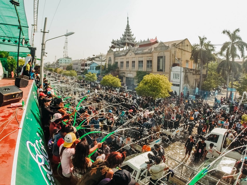 The Thingyan Water Festival shines as one of the most famous festivals in Southeast Asia