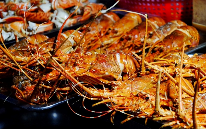 The vibrant food section at Quy Nhon Night Market
