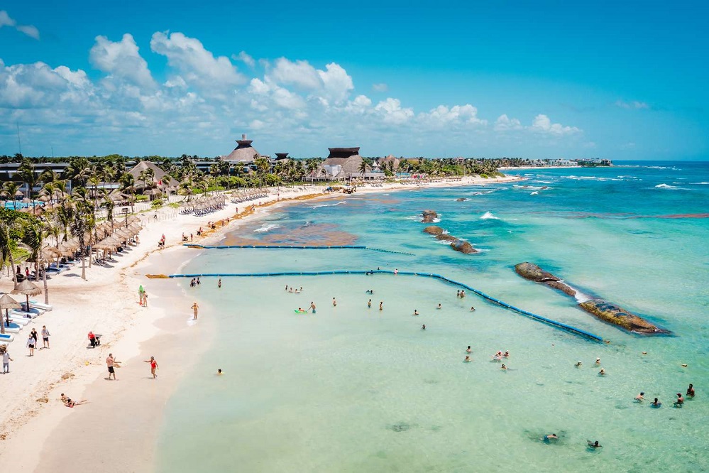 Tulum is known for its beautiful beaches in summer