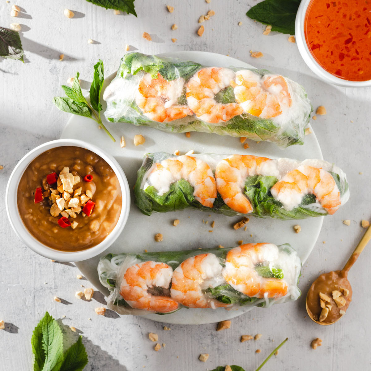 Vietnamese fresh spring rolls