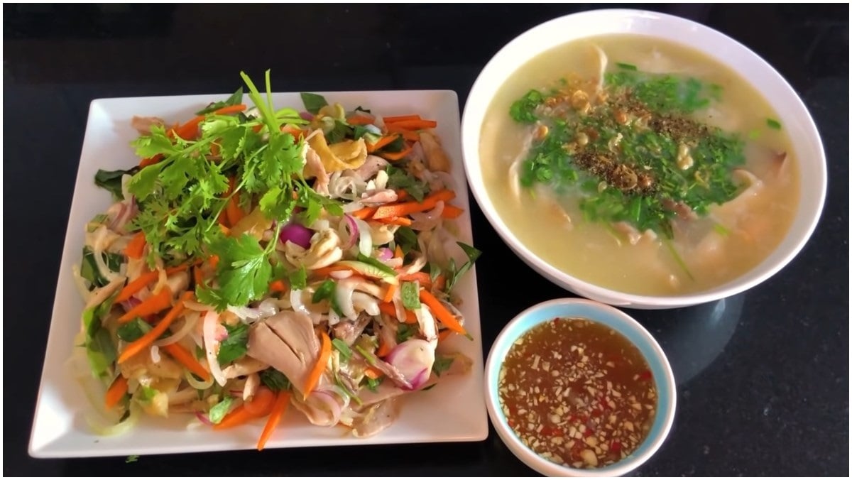 Vietnamese lotus root salad