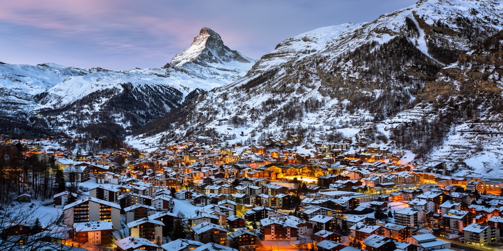 Zermatt is best places to visit in winter in Europe