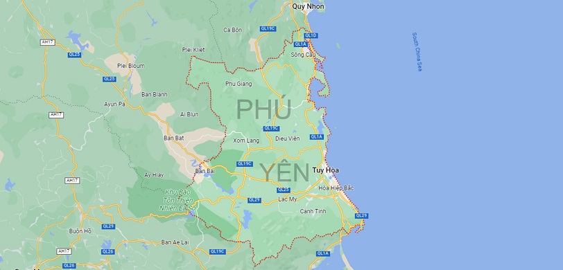 Bản đồ Phú Yên