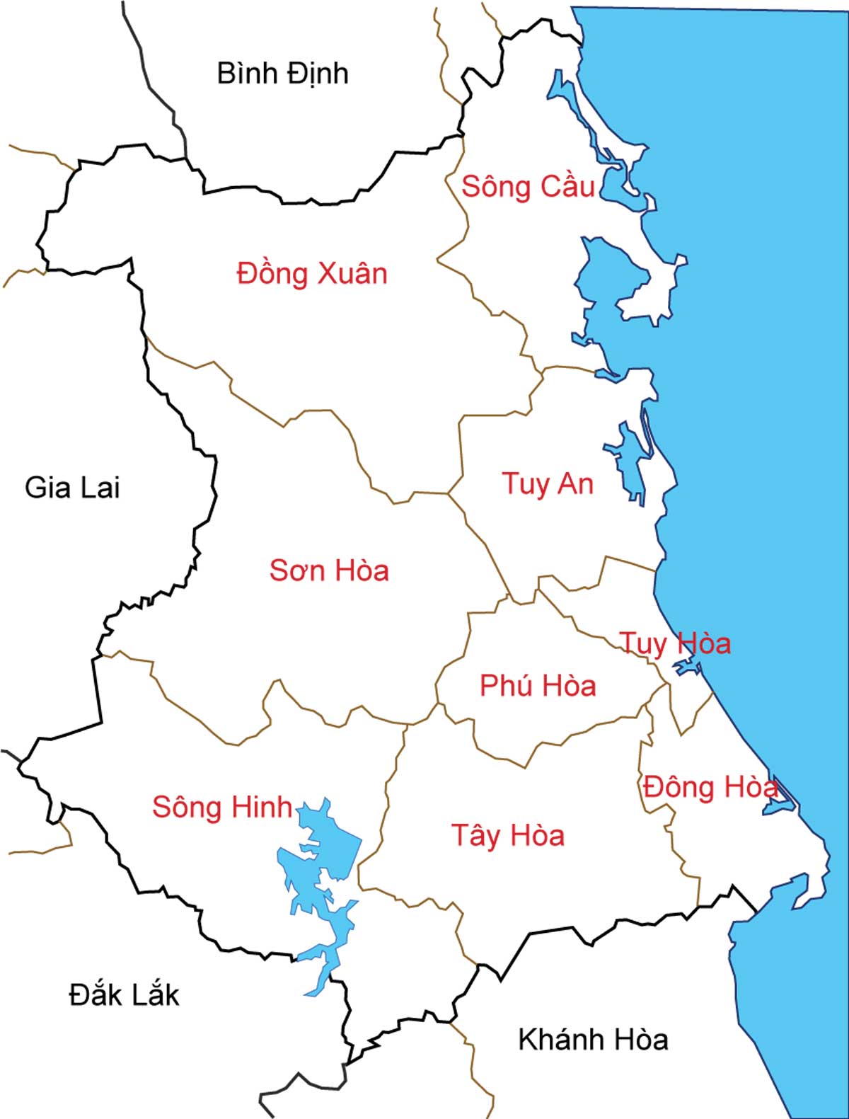 Bản đồ tỉnh Phú Yên