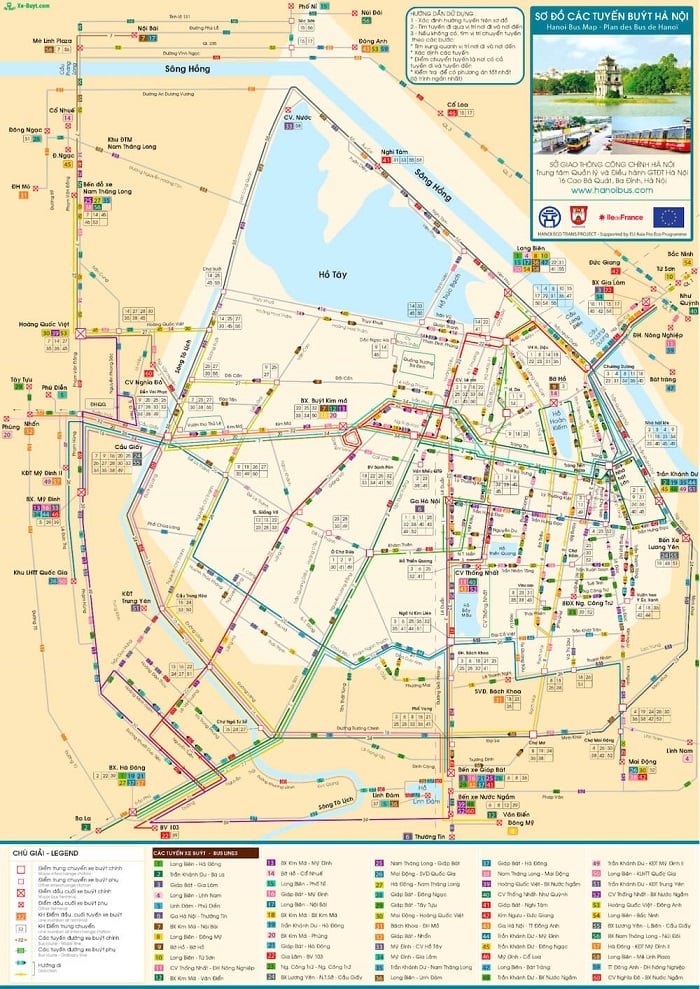 Bản đồ xe buýt Hà Nội
