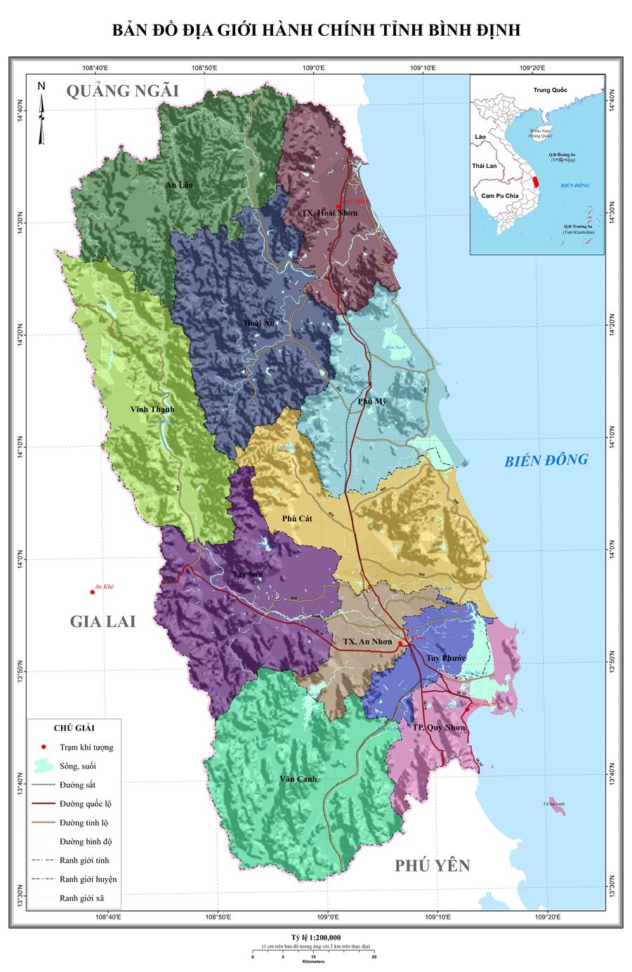 Bản đồ tỉnh Bình Định