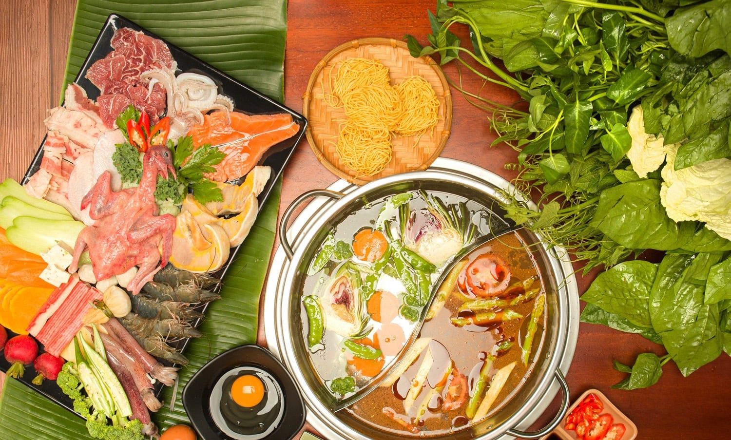 Lẩu nướng buffet rau Thiên Phú