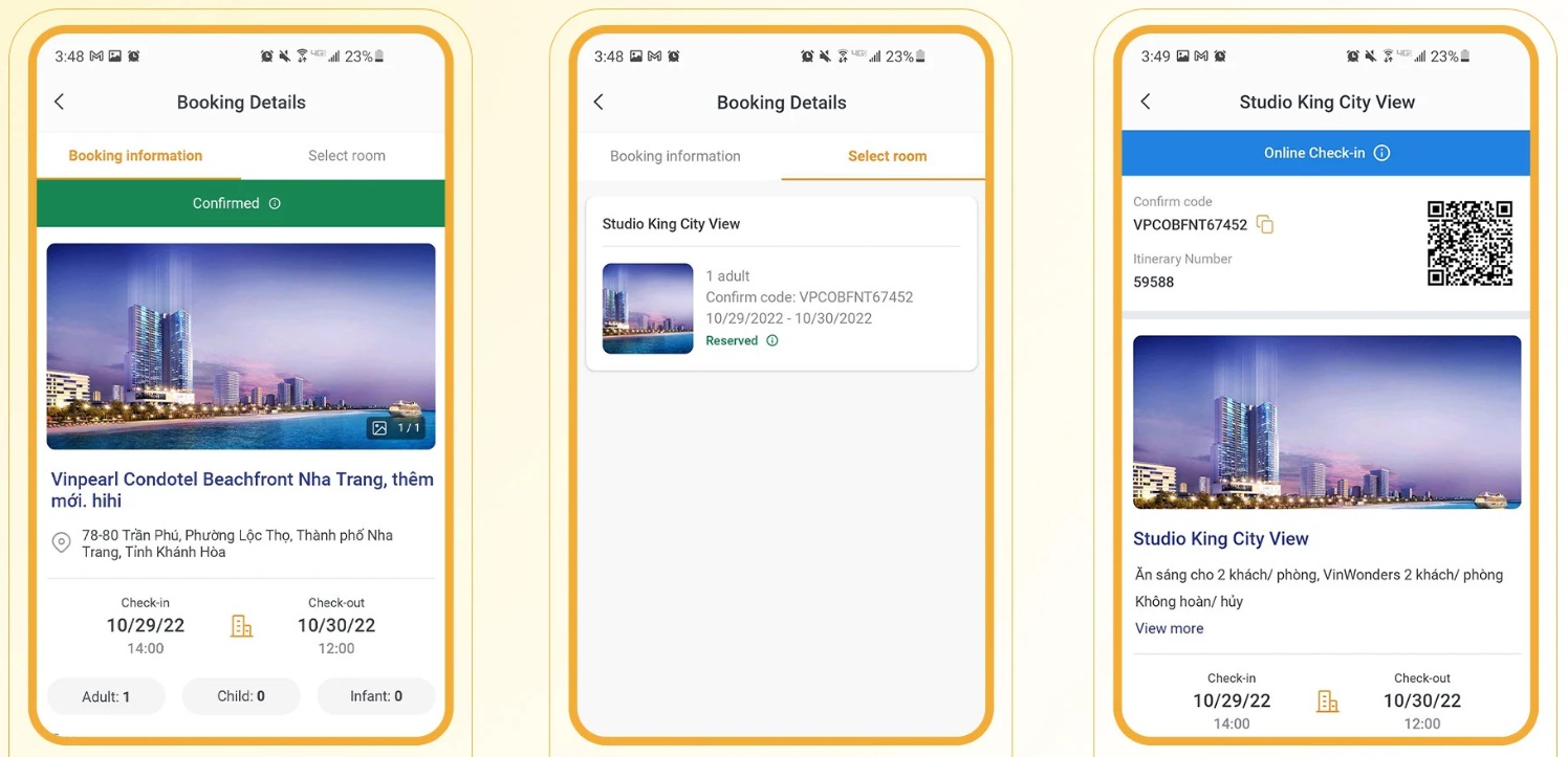 Bước 1A check in online