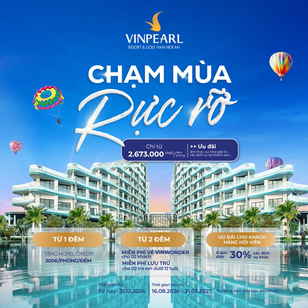 “Chạm mùa rực rỡ” tại Vinpearl Nam Hội An