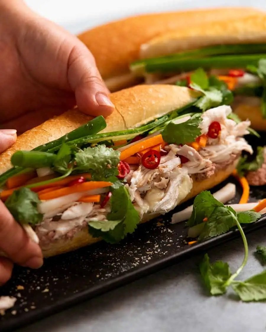Vietnamese chicken sandwich