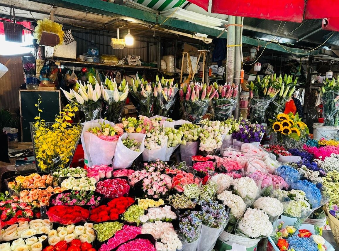 Chợ hoa ở Hà Nội 