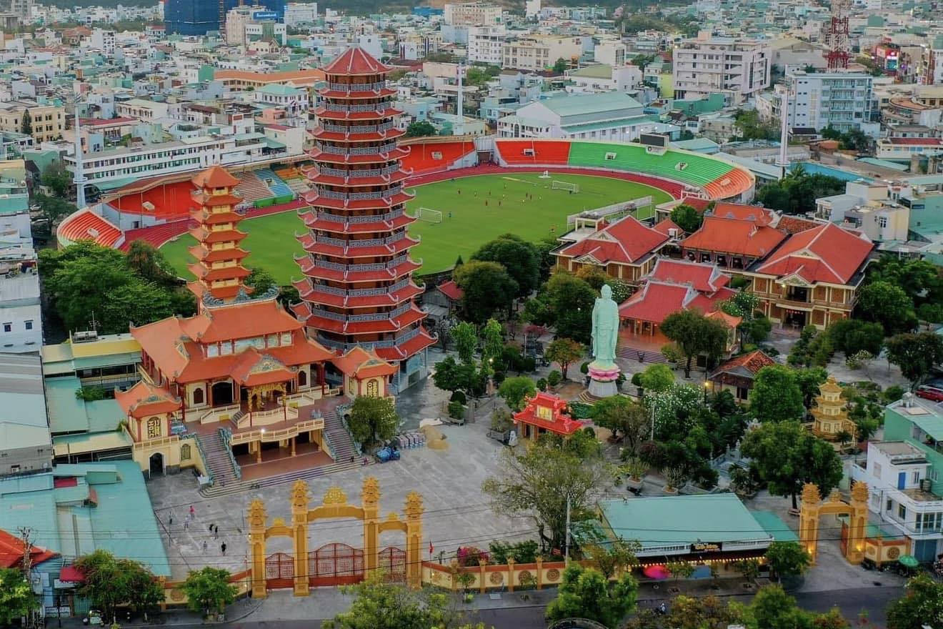 Chùa Long Khánh từ trên cao