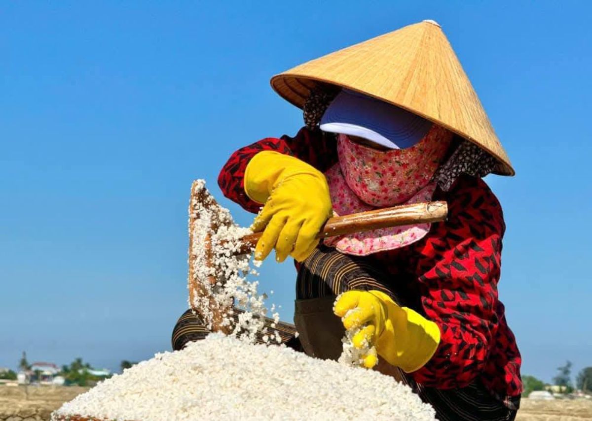 Chụp ảnh đồng muối Sa Huỳnh