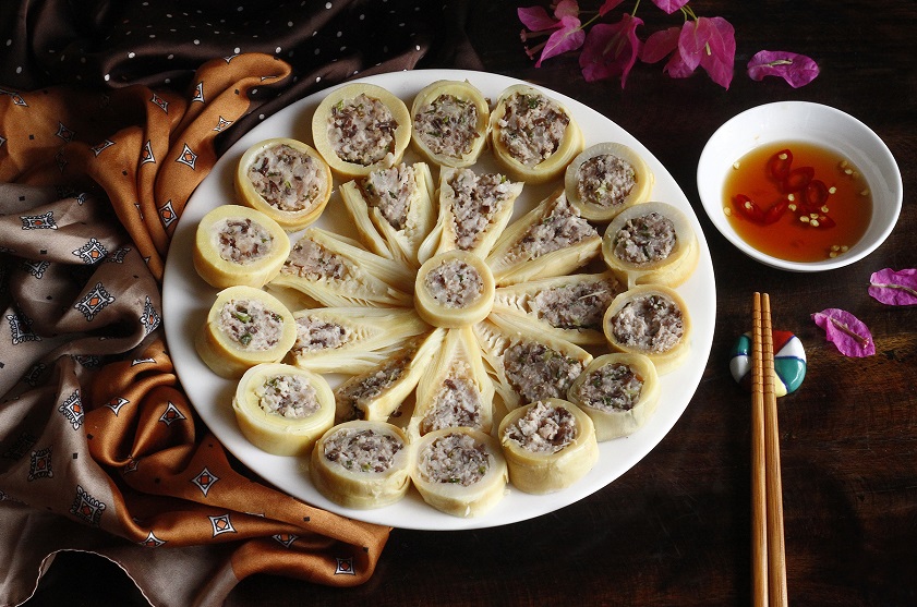 đặc sản măng nhồi thịt Tuyên Quang