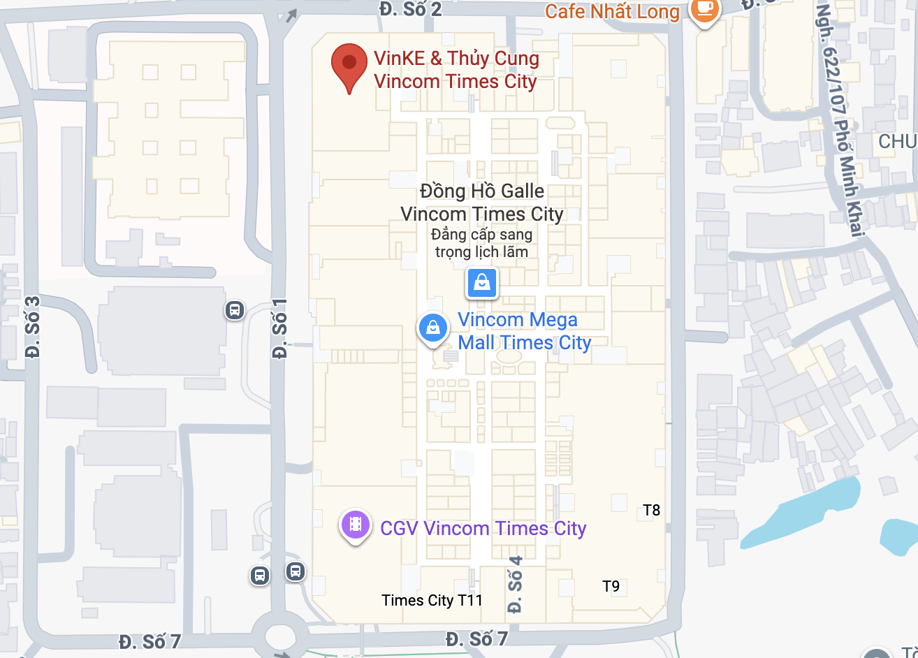 địa chỉ thuỷ cung Times City Hà Nội