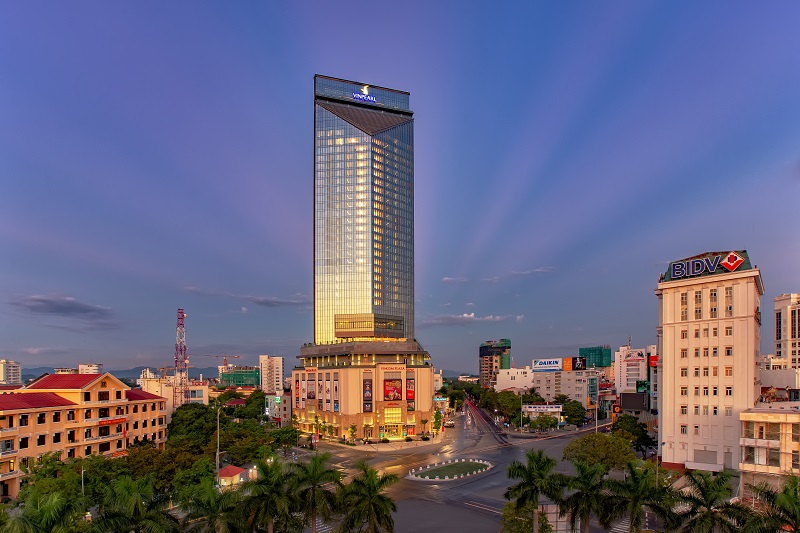 Hotel exterior — official archival photo with former Vinpearl signage — Melia Vinpearl Hue