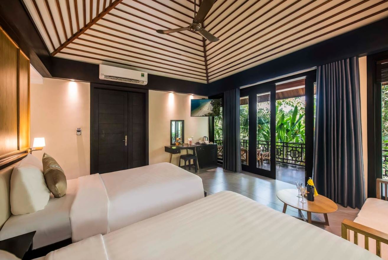 Deluxe Bungalow hướng vườn 2 giường đơn