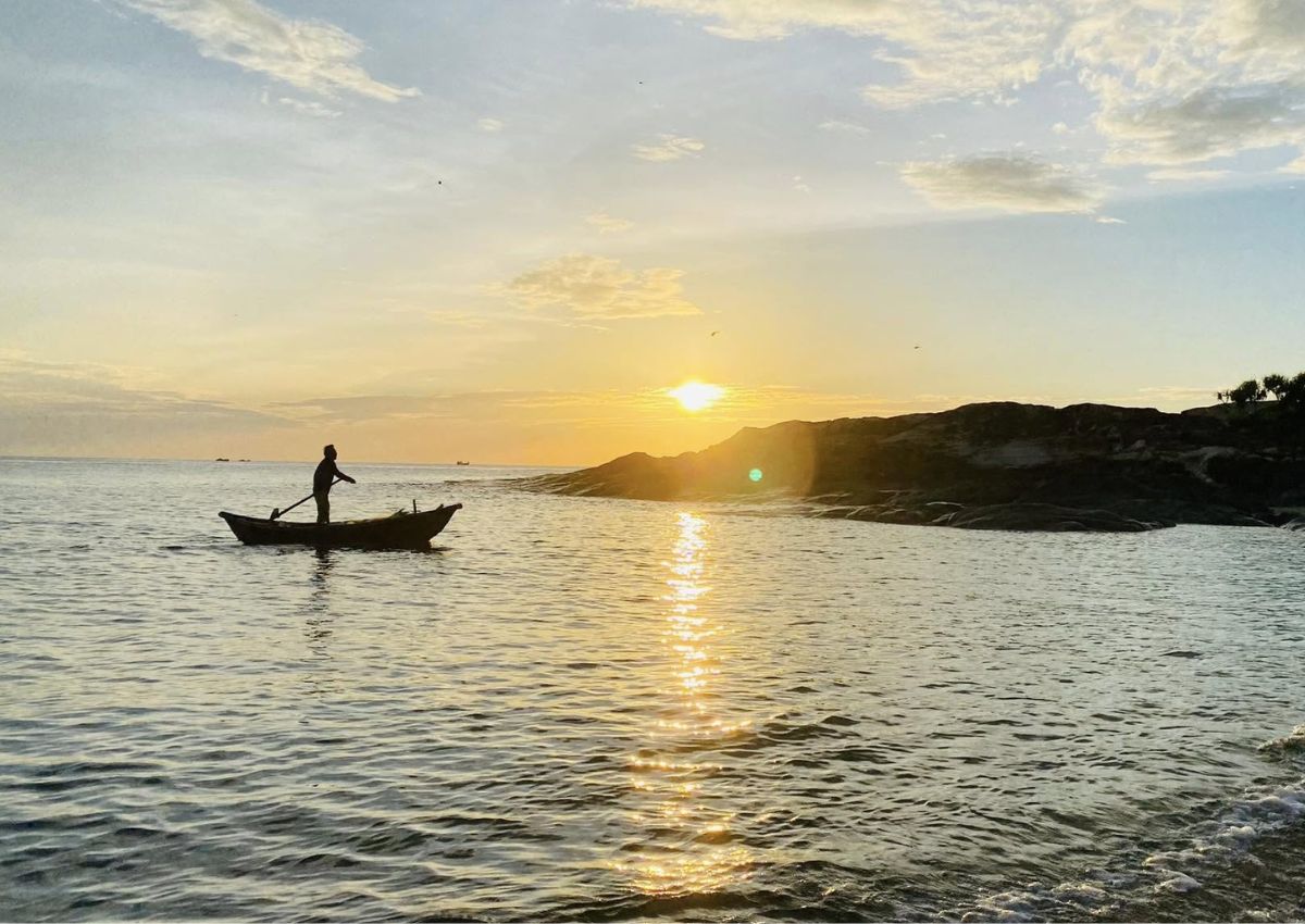 KHung cảnh yên bình ở biển Sa Huỳnh