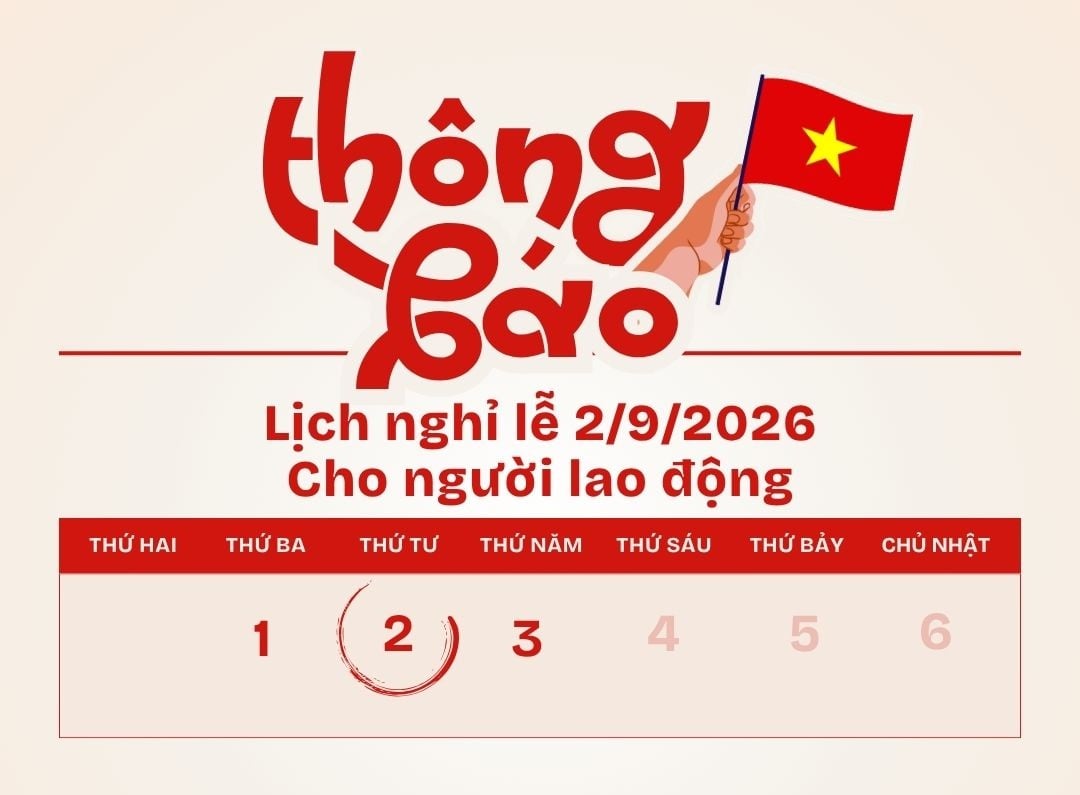 Lịch nghỉ 2/9/2026 