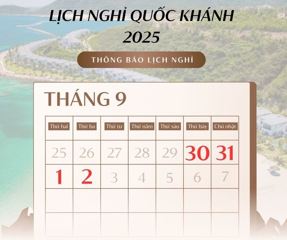 Lịch nghỉ 2/9/2025