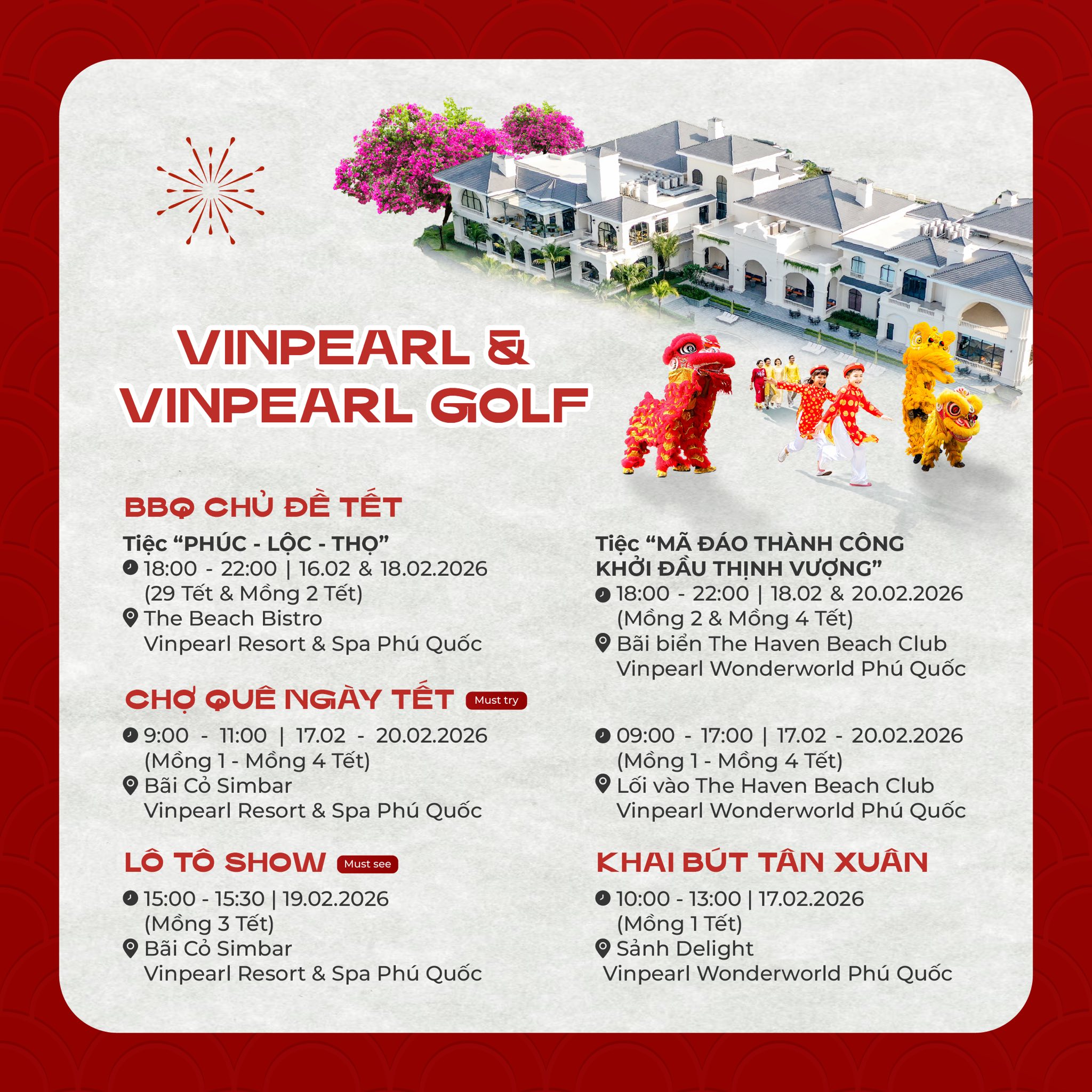 Lịch sự kiện Tết Vinpearl, Vinpearl Golf Phú Quốc