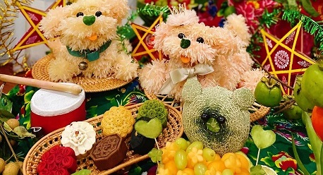Mâm ngũ quả Trung thu đơn giản