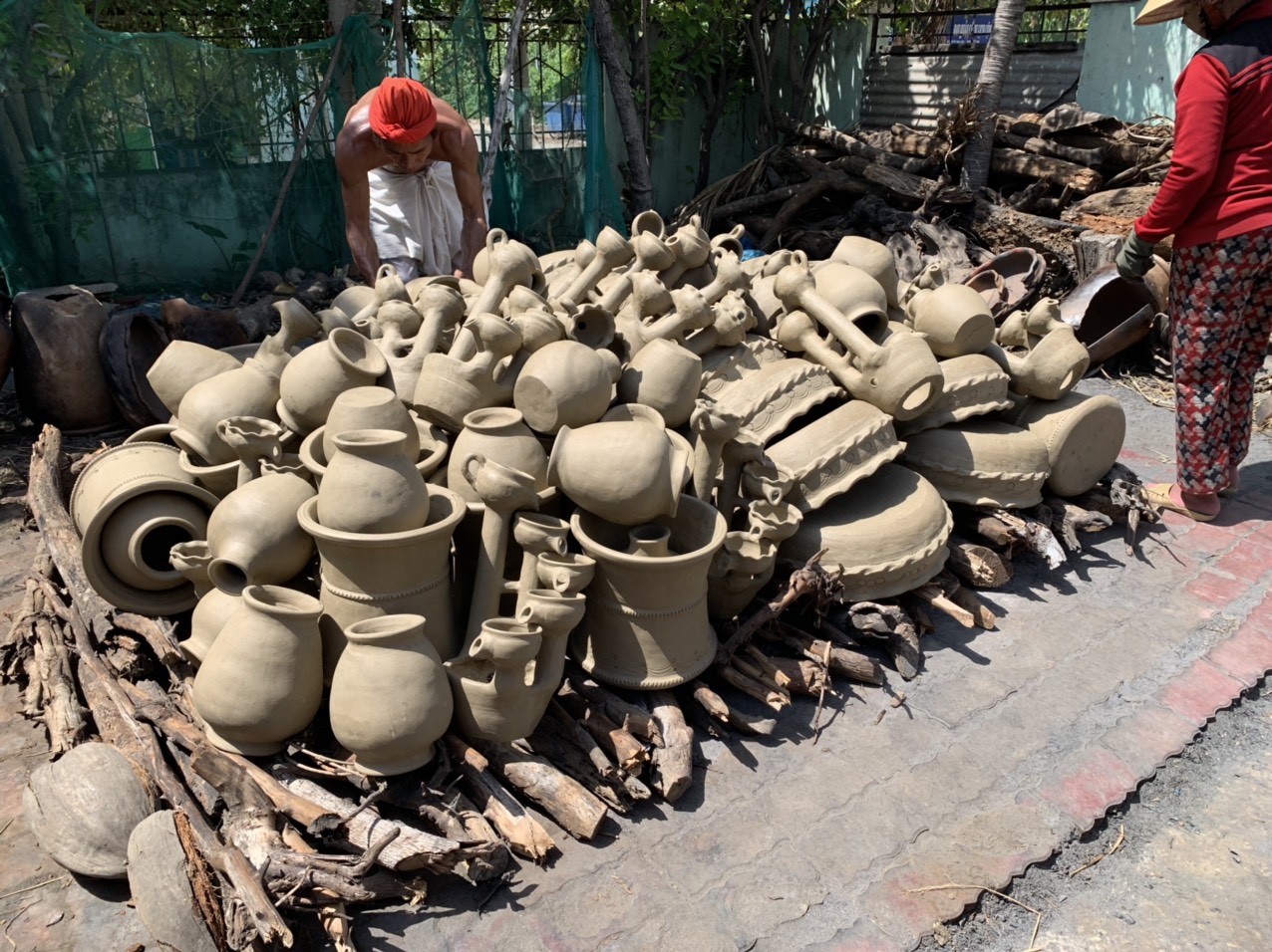 quy trình nung gốm ở làng gốm Bàu Trúc
