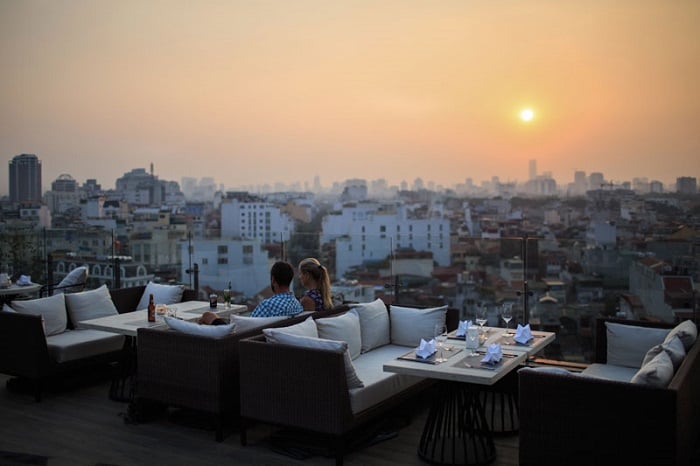 Rooftop bar in Hanoi