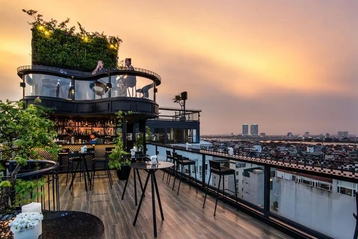 Rooftop bar in Hanoi