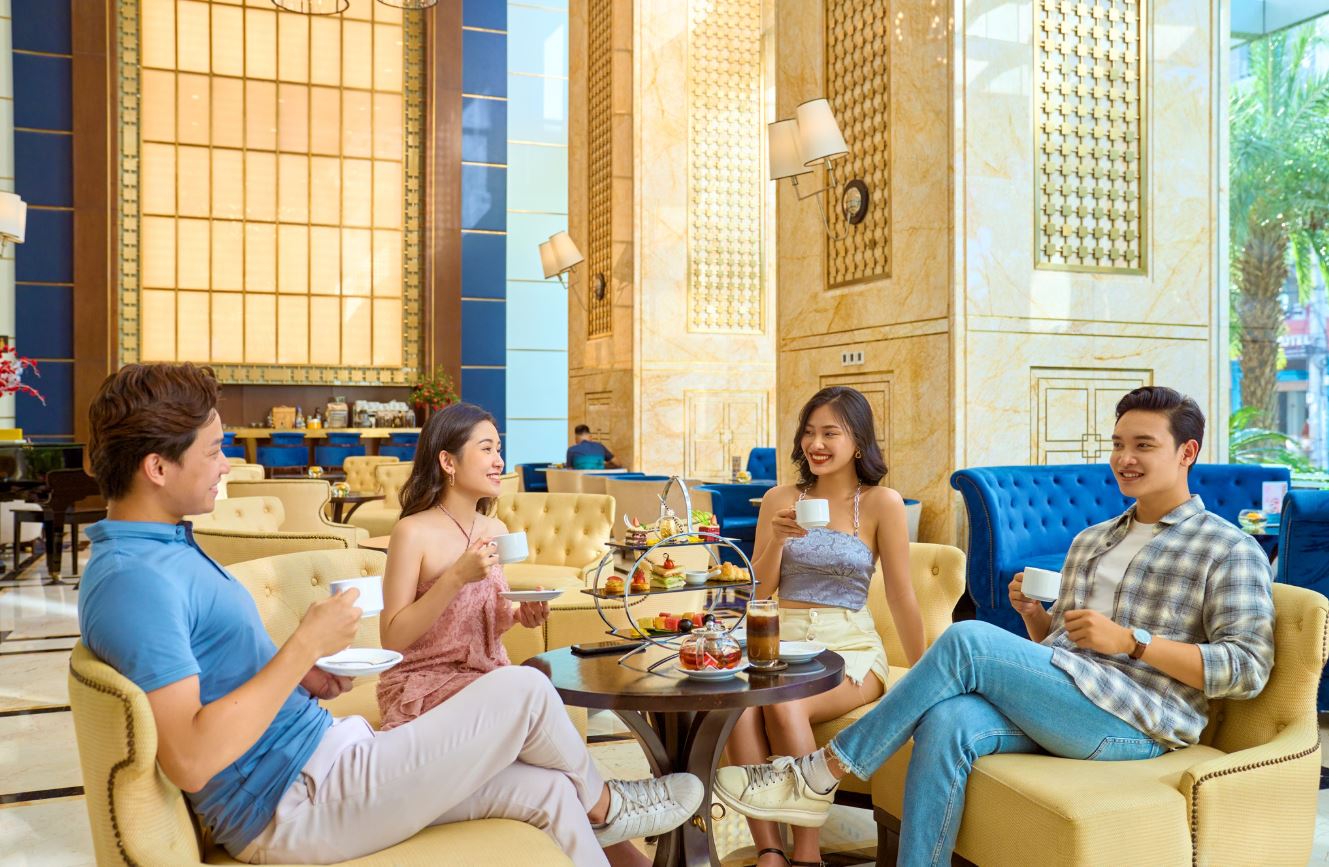 Sảnh khách sạn Vinpearl Beachfront Nha Trang sang trọng