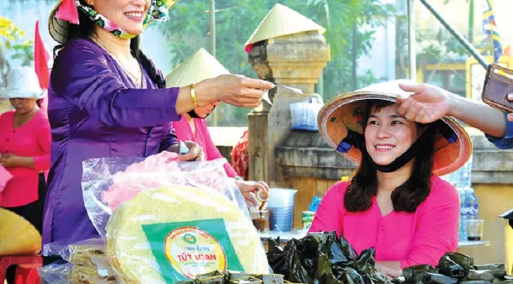 làng bánh tráng Túy Loan