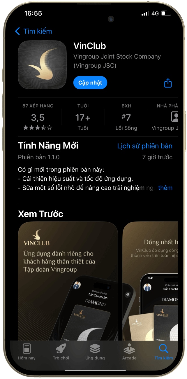 Tải và đăng ký VinClub