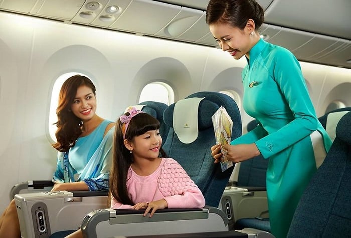 Trẻ em đi máy bay không bị mất vé sao?