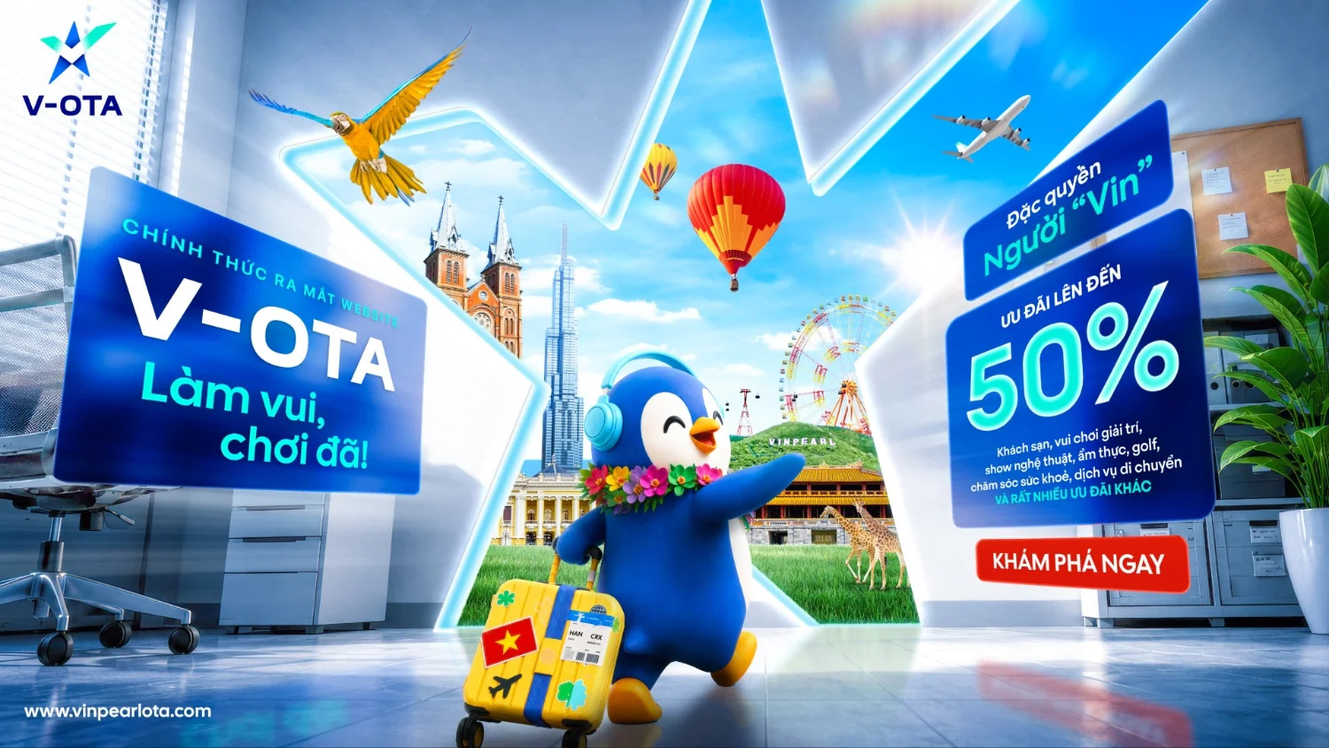 Làm vui, chơi đã cùng V-OTA: Ưu đãi tới 50% cho CBNV