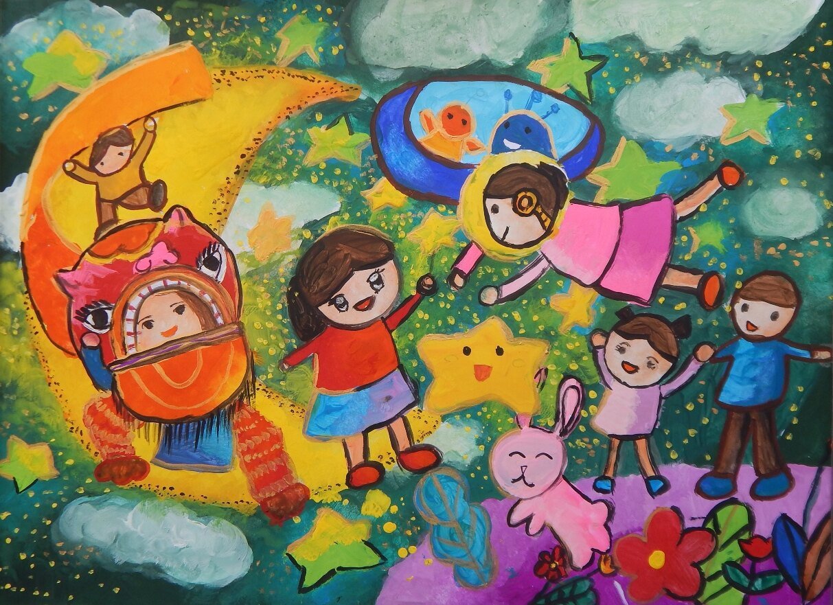 Các em HS hưởng ứng cuộc thi vẽ tranh dành cho thiếu nhi với chủ đề Thành  phố hòa bình  Peaceful towns  Phòng GDĐT Quận Hải An