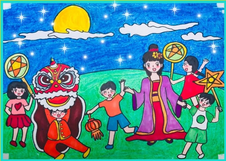 Vẽ tranh Trung thu
