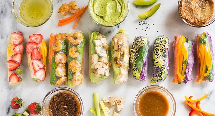 Vietnamese rice paper rolls