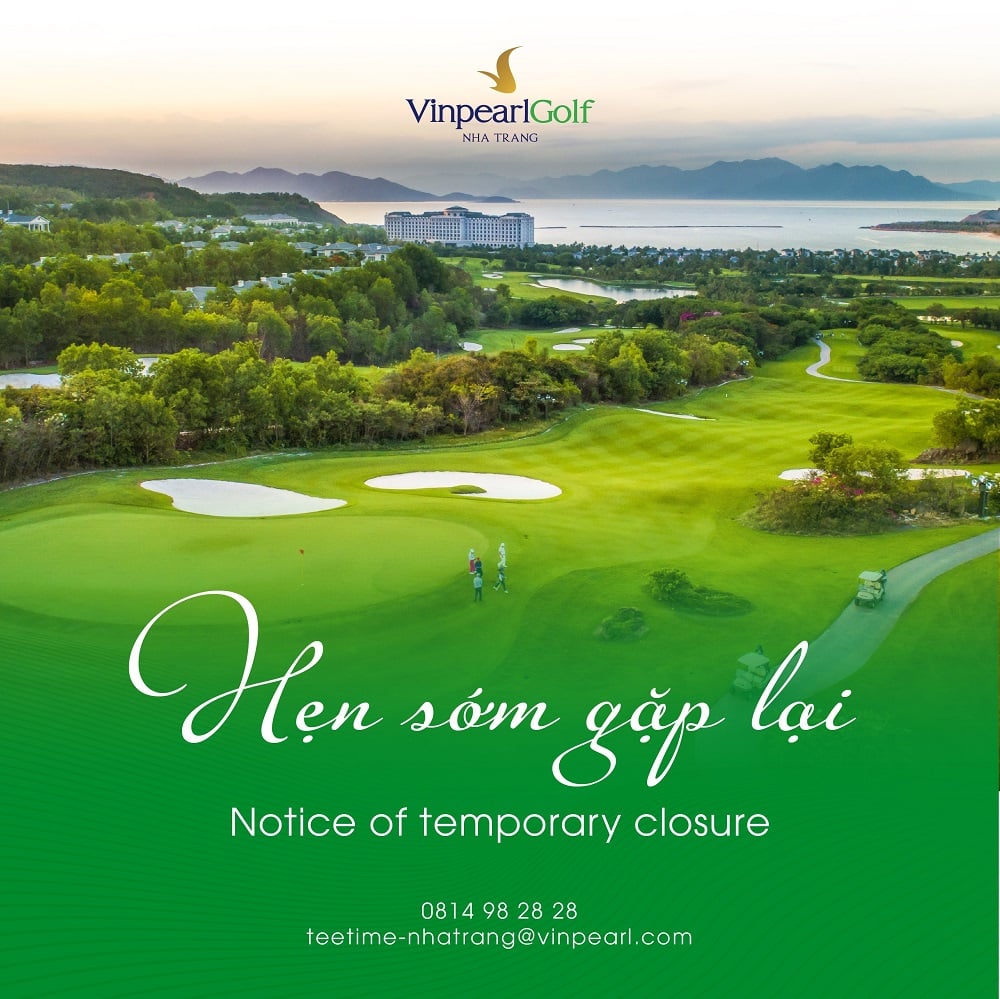 Vinpearl Golf Nha Trang thông báo tạm dừng hoạt động