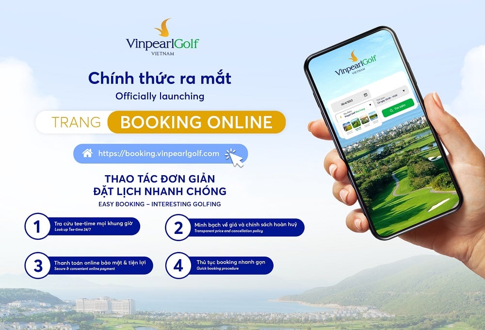 Vinpearl Golf ra mắt trang booking online