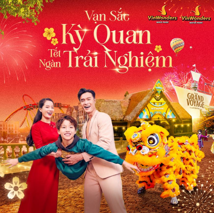 Vui xuân rộn ràng tại VinWonders Wave Park & Water Park