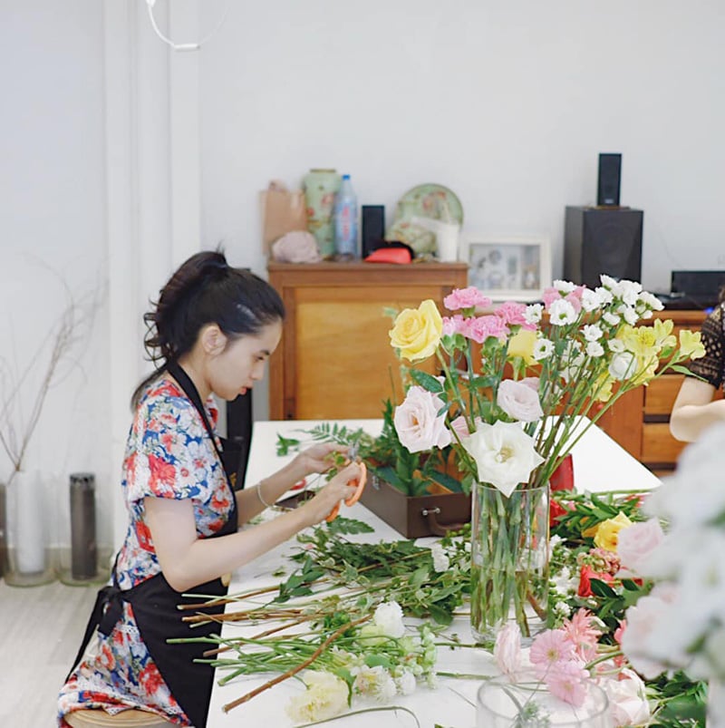 workshop cắm hoa hà nội