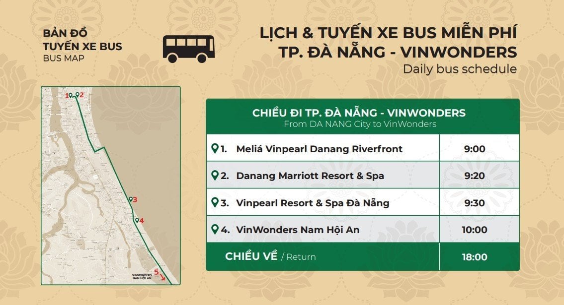 lịch xe buýt Vinpearl Nam Hội An