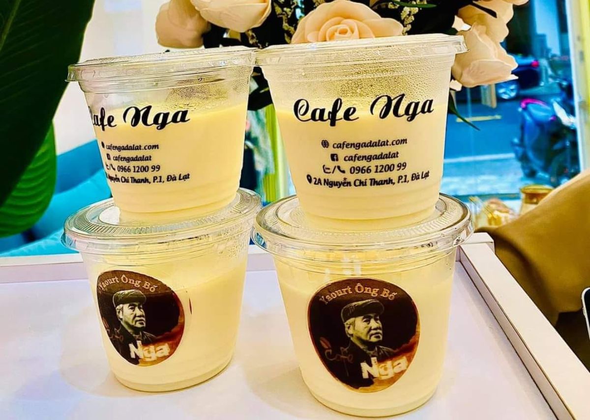 Yaourt ở cafe Nga Đà Lạt